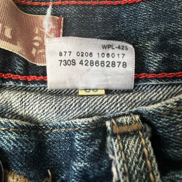 Levi’s Vintage 527 Red Tab Mid Rise Denim Jean Shorts Cut Off Size 0/2 - Picture 8 of 8